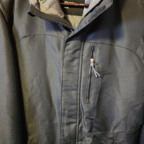 Men's Small All In Motion Black Hooded Zip Up Puffer Coat EUC - Picture 3 of 10